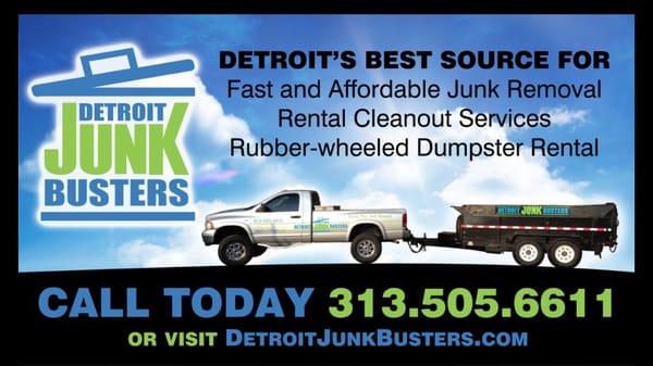 Metro Detroit's number one junk removal and dumpster rental place.  Satisfaction guaranteed.