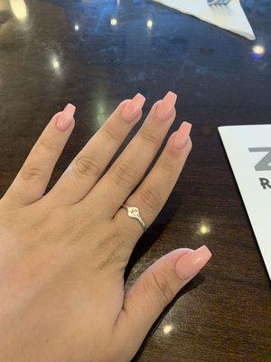 Pink coffin nails