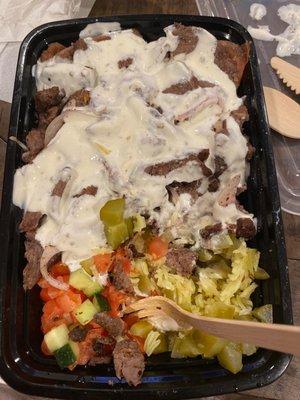 Beef Shawarma rice platter