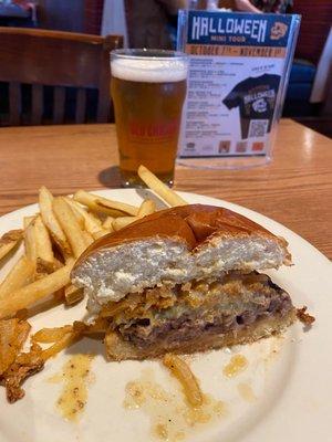 Burger and fries