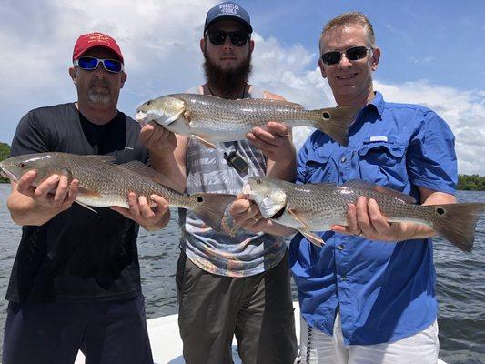 Redfish triple!