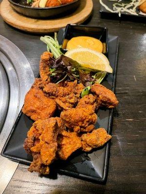 Chicken Karaage with bomb chili mayo sauce