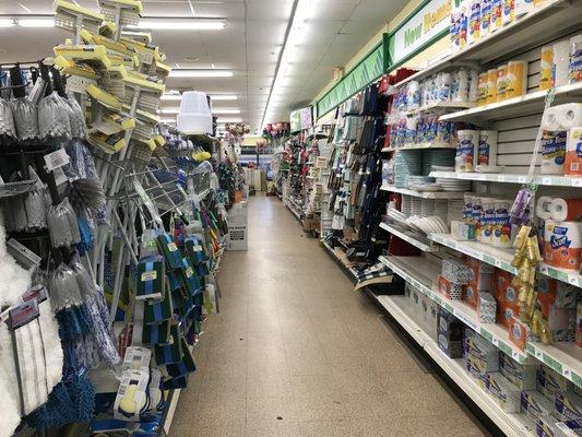 Cleaning Supplies (Left) | Dinnerware & Serving Essentials (Right)