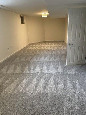 Professionally vacuumed room