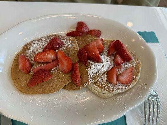 Gluten free pancake. This is a full stack. Little small, but good!