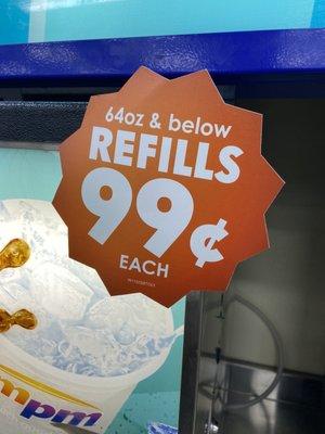 Great deal on the fountain drink refills as of 2-3-23.