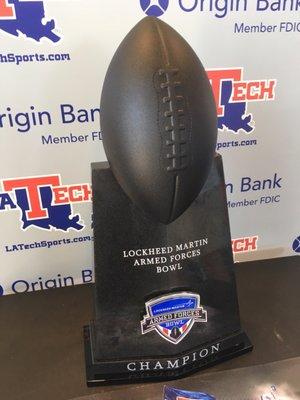 Origin Bank. A sponsor of Louisiana Tech athletics. 2016 Bulldog Football 14th Annual Armed Forces Bowl Champions. 48-45 victory over Navy!