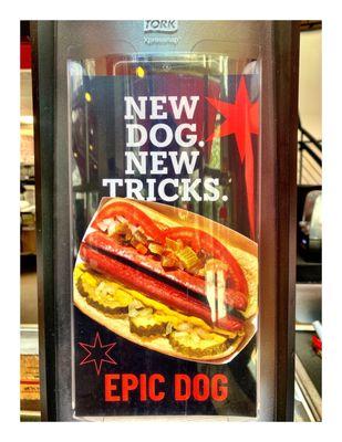 Pretty Good New Epic Dog @ Epic Burger.40 E Pearson St, Chicago, IL  Burgers Chicken Fish Sandwiches Shakes. Cool.