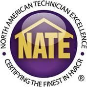 NATE certified technicians on staff.