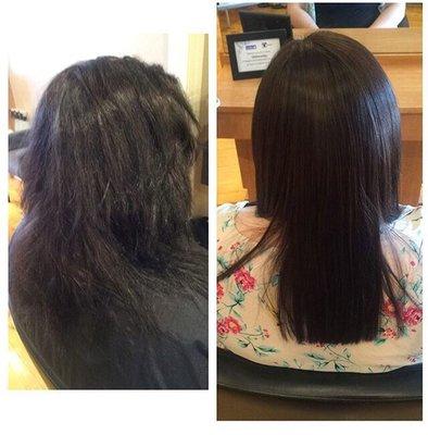 Keratin smoothing treatment