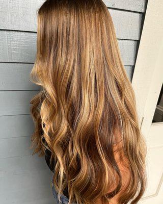 Sun kissed customized balayage