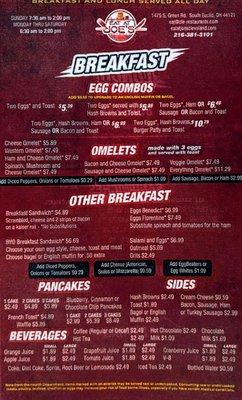 Breakfast Menu