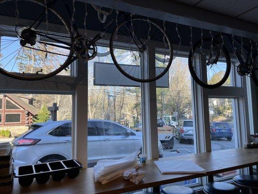 Beautiful counter seating overlooking street