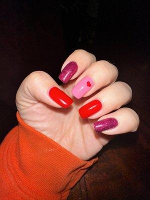 Valentine's Day nails