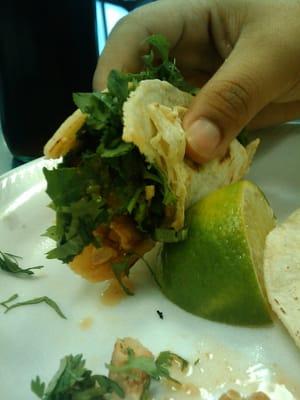 Cilantro taco.. wt some chicken.. hehehe.