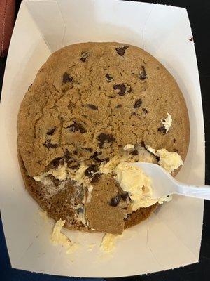 Ice cream cookie sandwhich