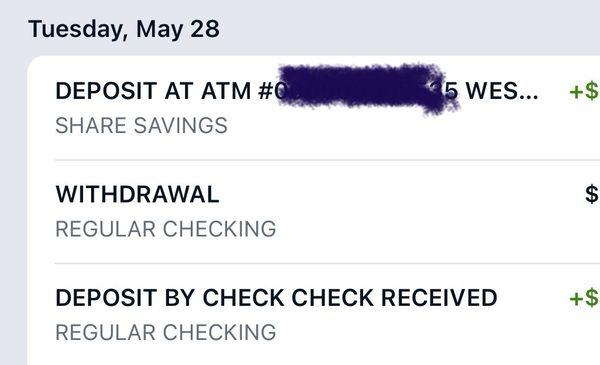 The teller apparently "deposited" the money and then withdrew it and then I put that cash into the Savings!