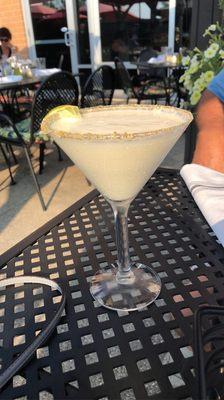 Key lime martini with graham cracker rim