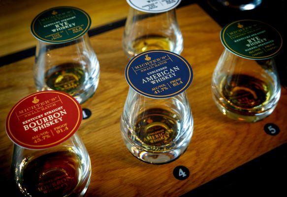 Enjoy a flight while touring Michter's Fort Nelson Distillery.