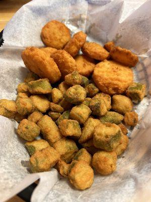 Fried squash and okra