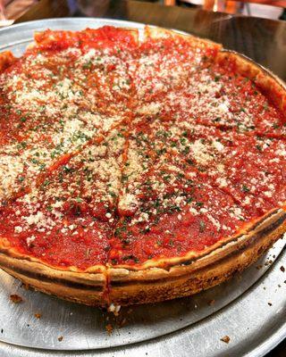 Still, we're not robots inside a grid  Sausage & Garlic Chicago Deep Dish Pie from #AnnasPizza