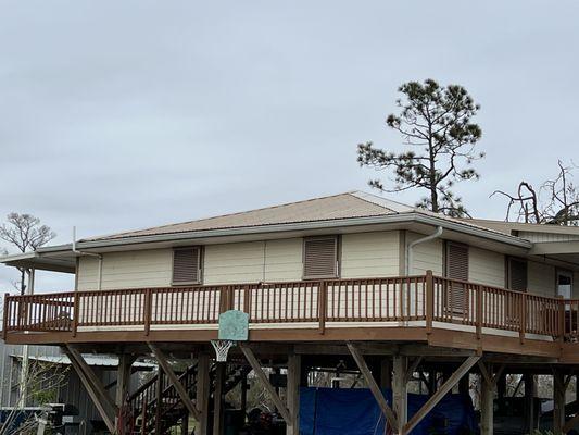 Another corrugated roof we repaired....