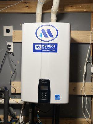 Navion tankless water heater natural gas installed in Boerne by Murray Service Company