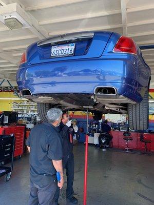 Starting the process of replacing the rear differential carrier bushing.