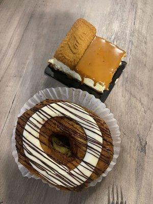 Custard Cronus and biscoff cheesecake