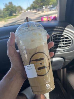 Iced caramel macchiato four shots