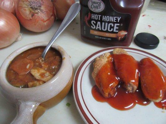 Homemade soups & chili and hand-breaded traditional wings.