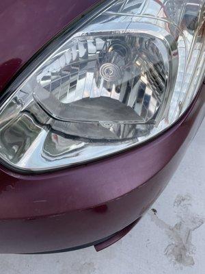 Alfred cleaned my headlights. They look so good!