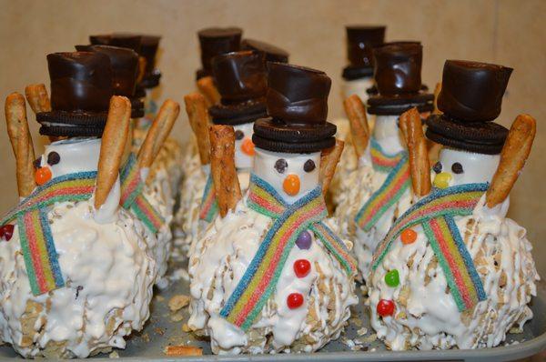 Snowman Caramel Apple