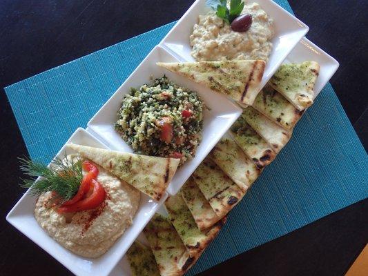 Mediterranean Trio - Hummus, Tabbouleh and Babaganoush