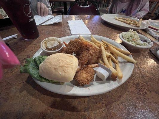 Coconut shrimp dinner