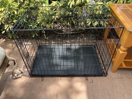 Large dog crate for $12.50 (after the 50%).