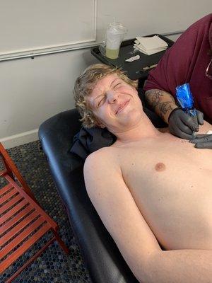 Birthday boys first tattoo