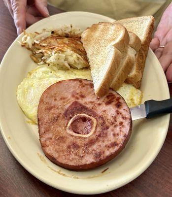 2 Eggs and Country Ham Breakfast Platter