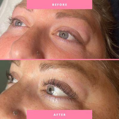 Lash Lift and Tint before and after by Sandra Mertz