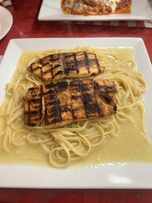 Cajun Salmon scampi linguine