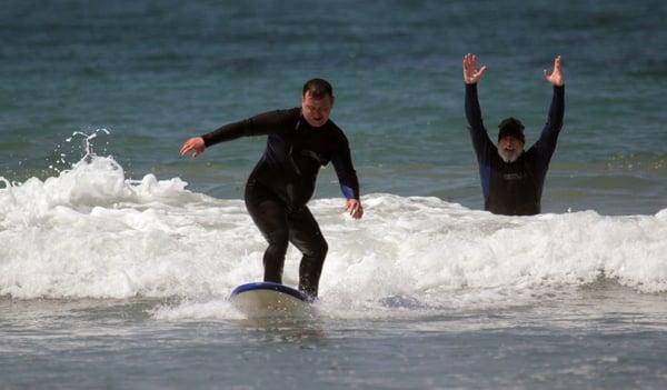 Go Daddy!!!  Another success at the San Diego Surfing Academy in Carlsbad, California