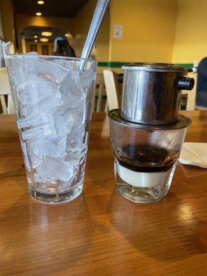 Vietnamese iced coffee. Delightful $4