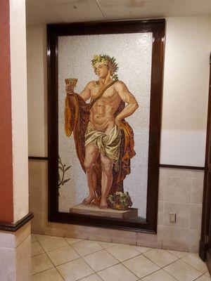 Nice tile art in the ladies powder room!