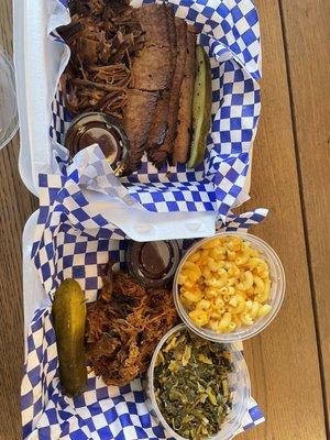 Brisket and pull pork