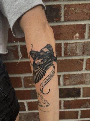 Bird tattoo by Maria