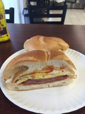 Taylor ham, egg, and cheese sandwich was excellent!