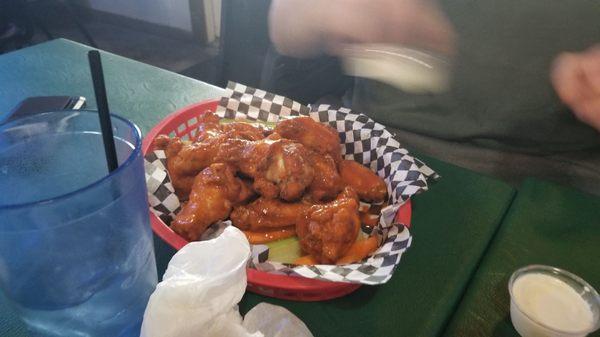 12 wings, very large my son couldn't eat them all