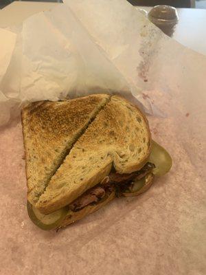 Pastrami sandwich on Rye