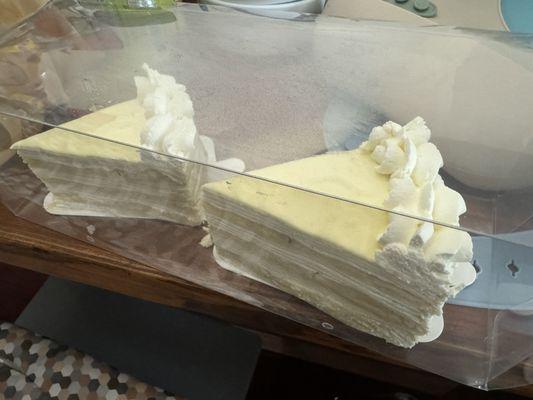 Durian crepe cake; not too sweet