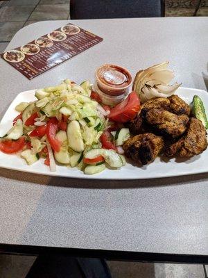 Chicken Kabab with house salad